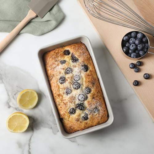 Martha Stewart Gallen 9-Inch Nonstick Carbon Steel Loaf Pan – Cool Grey, Durable Bakeware for Even Baking and Easy Release 7