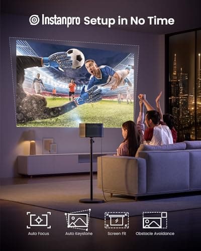 Dangbei DBOX02 Laser Projector 4K GTV, 2450 ISO Lumens, Netflix Officially Licensed, Blu-ray 3D, Home Theater Projector with WiFi and Bluetooth, HDR10+, 200-inch Picture, 2x12W DTS:, Dolby Audio 6