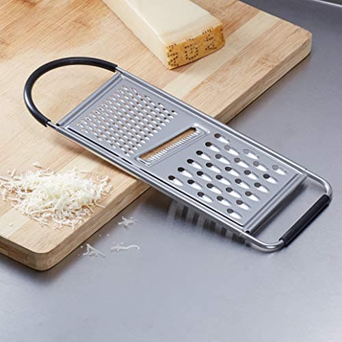 Amazon Basics Cheese Grater with Handle, Stainless Steel Zester, Easy to Clean, Dishwasher Safe, Rectangular, Non-Slip, Multifunction Tool for Kitchen Prep, Vegetables, Black 5