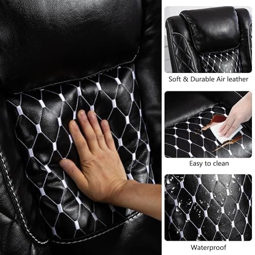 JIKFRIMA Power Zero Gravity Recliner Chair for Adults Breathable Leather Electric Recliners Adjustable Home Theater Seating with Smart Cup Holders, USB Ports, Hidden Arm Storage, Tray Table 6