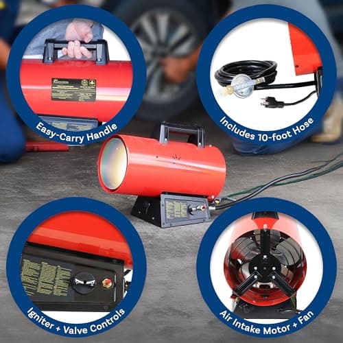 Sunnydaze 60,000 BTU Forced Air Propane Heater 2