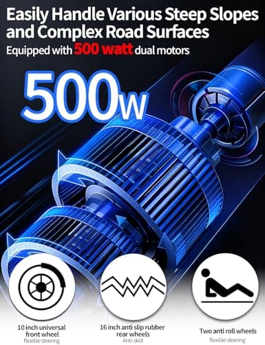 Electric Wheelchair with 20" Extra Wide Seat,20 Miles Long Range Foldable Electric Wheelchair,330 lbs Capacity Electric Wheelchairs for Adults,500W Dual Motor All Terrain Electric Wheelchairs,Orange 6