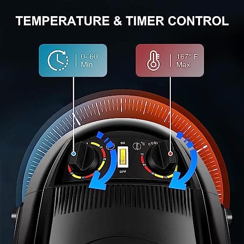 BBBuy Professional Height Adjustable Hair Dryer Hooded, Floor Standing Bonnet Hair Dryer, Stand Up Rolling Base w/Wheels for Beauty Salon Equipment Home Spa, Black 6