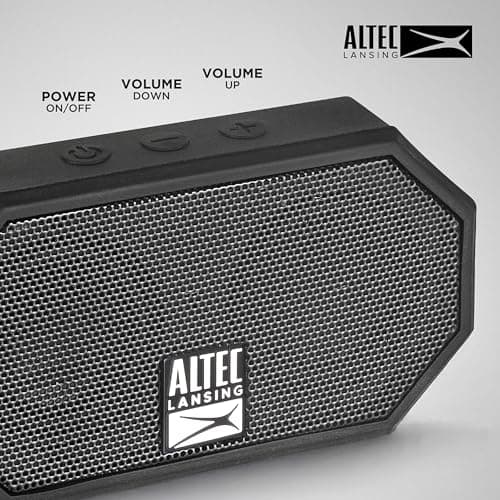 Altec Lansing Mini H2O - Waterproof Bluetooth Speaker, IP67 Certified & Floats in Water, Compact & Portable Speaker for Hiking, Camping, Pool, and Beach,Black 3