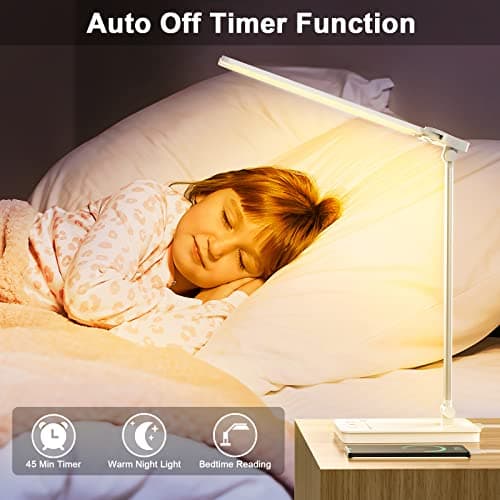 Mefine Bright LED Desk Lamp for Home Office - Dual Swing Arm Eye-Caring Architect Task Lamp, Adjustable Foldable Table Lamp, Dimmable Touch Control Desktop Lamp 5 Lighting Modes for Work/Study 7