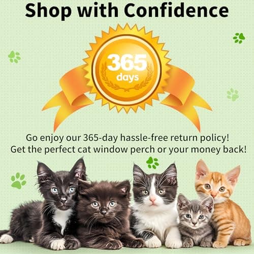 Cat Window Perch with Wooden Frame – Aloxina Foldable Cat Hammock Bed for Indoor Cats, Soft Rabbit Fur Cover, Washable, Strong Suction Cups, No Drilling, Supports Large Cats 7