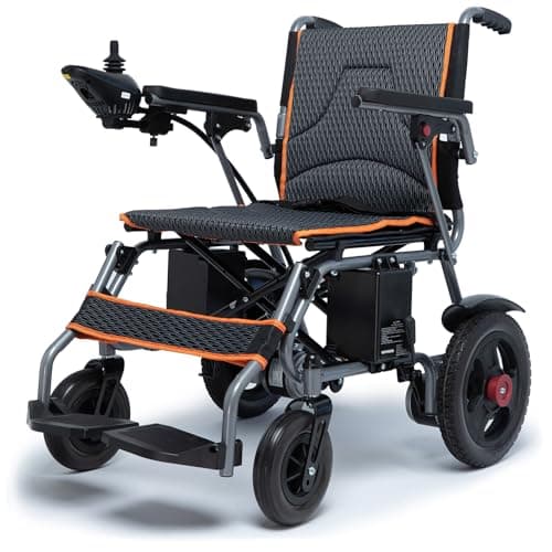 Electric Wheelchair for Adults – Lightweight Foldable Power Wheelchair with Dual Motors, One-Click Mute, SOS Alert, Long-Range Battery, Airline Approved – Ideal for Seniors Disabled and Travel