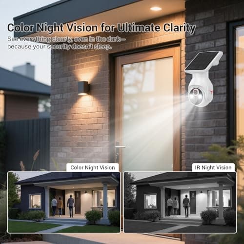 Orbitell 1080p WiFi Outdoor Security Camera with Solar Panel, Battery Powered, AI Motion Detection, Night Vision, Two Way Audio, IP65, Cloud Storage, Human Detection, 2.4GHz Wi-Fi, Pan Tilt Control 8