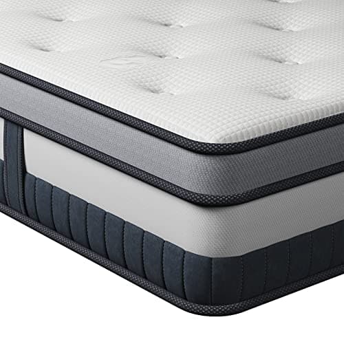 Vesgantti Twin Mattress 10 Inch Innerspring Multilayer Hybrid Single Mattress - Ergonomic Design with Memory Foam and Pocket Spring Mattresses Twin Size - Box Top Series Medium Firm Feel