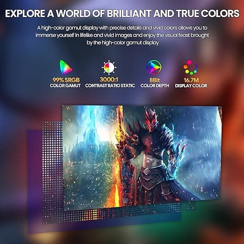 CRUA 32" Curved Gaming Monitor,144Hz 2k QHD(2560 * 1440P) Computer Monitors, 1800R VA Screen, PC Monitor Support FreeSync, 99% sRGB, Low Blue Light, with HDMI/DisplayPort, Support Wall Mount- Black 3