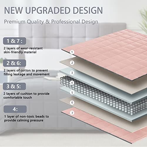 Pink Weighted Blanket for Adults 12lbs, 48"x72", Twin Full Size Cooling Heavy Throw Blanket for 110-130lbs, Microfiber Soft Thick Big Blankets Weighted Comforter Gift for Sleeping 5