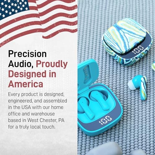 Groovz True Wireless Earbuds with Charging Case - Designed and Engineered in The USA - IPx4 Water Resistant Bluetooth Earbuds Compatible with Apple & Android - 27Hr Battery Life - Deep Purple 8