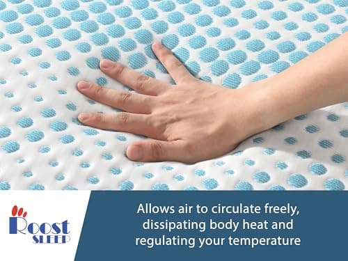 Roost Sleep Cool Cloud Supreme 3 Inch Gel Memory Foam Queen Mattress Topper – Cooling, Ventilated Design for Back and Pressure Relief 5