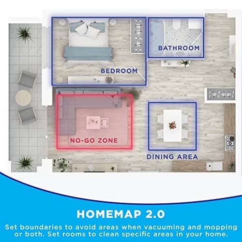 iHome AutoVac Nova Pro, Robot Vacuum Mop Combo, LIDAR Navigation, Self Emptying, Selective Room Cleaning & No Go Zones, Home Mapping, 2700pa Strong Suction, App Control, Hard Floors Carpet Black 7