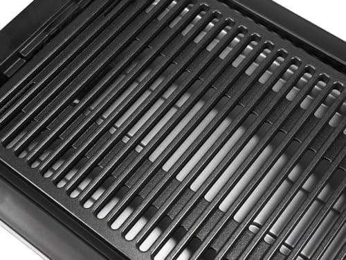 Electric Smokeless Indoor Grill, 1600W Fast Heat Up BBQ Grill, Nonstick Cooking Surface, 5 Levels Adjustable Temperature, Dishwasher Safe Removable Water Tray-Easy to Clean, Cool-touch Handles, Black 7