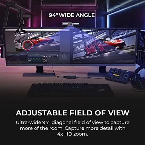 AVerMedia 4K webcam for PC, Gaming Camera for Streaming, Video Calls, Built-in Mic, Privacy Cover, for Teams, Google Meet, Zoom, OBS and more, for PC/Mac - PW513 Live Streamer CAM 5