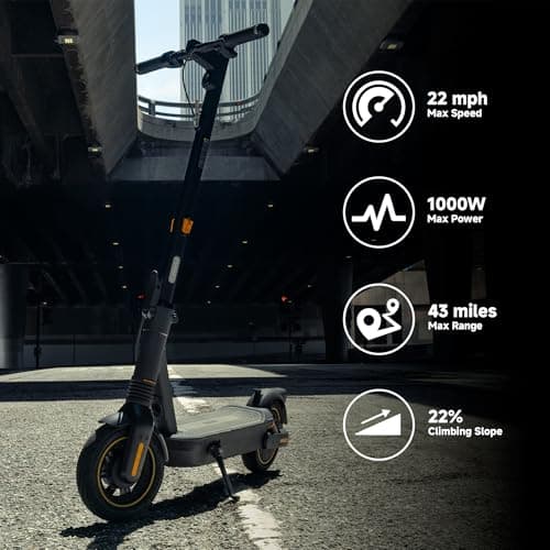 Segway Ninebot MAX G2 Electric KickScooter, Power by 1000W Motor, Up to 43 Miles Range and 22MPH, w/t 10-inch Tires , Dual Brakes & Suspension, Electric Scooter for Adults, UL-2272 Certified 5