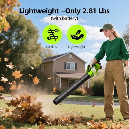 VASG Leaf Blower Cordless, 3 x 21V Batteries & Fast Charger Set, Variable Speed Mode, Lightweight Handheld Electric Leaf Blower for Lawn Care, Yard, Garden, Patio & Outdoor Cleanup 5