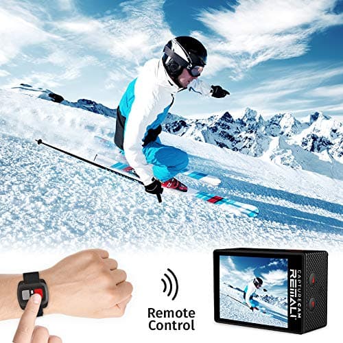 REMALI CaptureCam 4K60FPS Waterproof Action Camera 21-Piece Complete Kit and 3 Batteries — Amazing Family Sports Camera That Captures Best Moments — Great for Baseball, Fishing & Travel Adventures 6