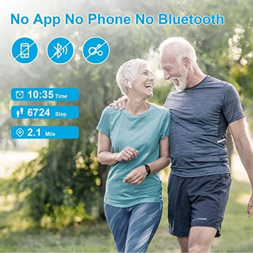 Poriylzz 3D Pedometer for Walking, Waterproof Pedometer Watch, Simple Step Counter for Walking with Steps Calories Distance Time for Kids Men Women Adults Seniors, CR-888 3