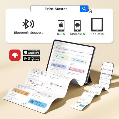 Bluetooth Mini Label Makers, Label Maker Machine with Tape for Organizing Storage, Portable Rechargeable Label Printer with Multiple Templates, Label Machine for Home, Office, Back to School Supplies 6