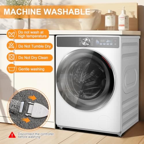 LUZARTA Heated Blanket King Size Single Control - 100"X90" Soft Double Sided Sherpa Electric Blanket with 6 Heating Levels & 10 hrs Timer Settings, Washable & ETL Certified for Bed, Grey 7