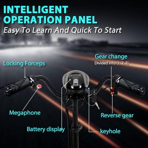 Mobility Scooter for Seniors & Adults – Lightweight Folding 4-Wheel Electric Scooter with Basket, 500W Dual Motor, 11MPH, 30-Mile Range, 3-Speed Modes, Compact Foldable Mobiltiy Scooters 8