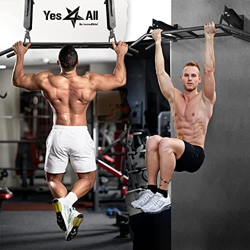 Yes4All Heavy Duty Wall Mounted Pull Up Bar – Multi-Grip Pull Up Bar Ceiling Mount / Ceiling Mount Pullup bar / Chin Up Bar for Home Gym Workout 6