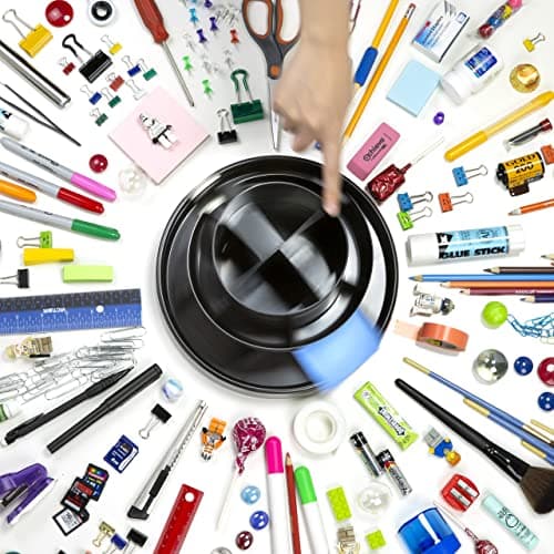 Officemate Deluxe Rotary Organizer, 16 Compartments, Recycled, Black (26255) 7