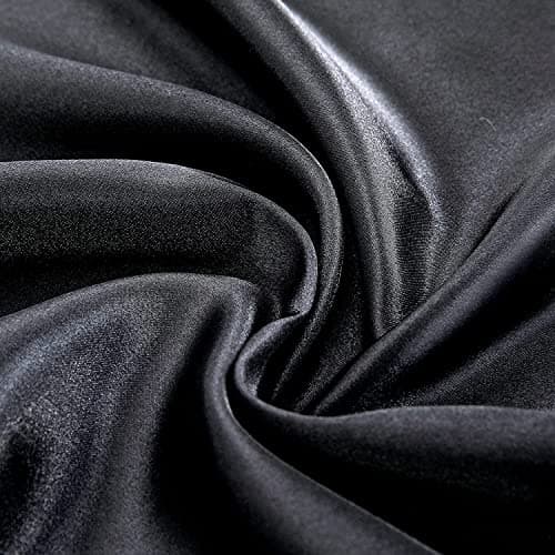 Homiest Black Satin Fitted Sheet Queen Size, Deep Pocket, Luxury & Ultra Soft Bedding 5