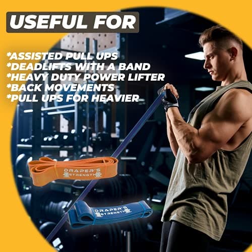 DRAPER'S STRENGTH Heavy Duty Resistance Stretch Loop Bands for Powerlifting Workout Exercise and Assisted Pull Ups 05. Green 6