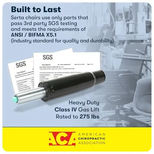 Serta Ashland Home Office Desk Chair with Button Tufted Mid-Back, Memory Foam Cushion and Padded Arms, Mid Century Modern Vanity Armchair with Wheels for Bedroom, Chrome Metal Base, Dark Gray 6