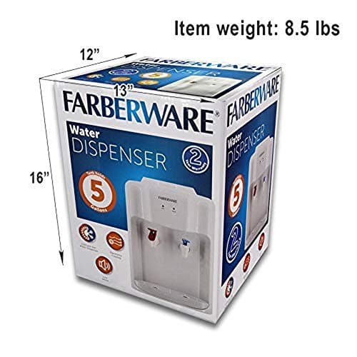 Farberware FW-WD211 Freestanding Hot and Cold Water Cooler Dispenser, Countertop White 6