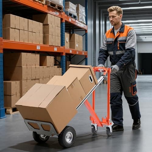 VEVOR 4 in 1 Hand Truck, 1000 lbs Load Capacity for 4-Wheel Mode, Convertible Hand Truck Dolly with Non-Slip Handle & Wheels, Aluminum Alloy Portable Trolley Dolly for Moving Home, Office, Warehouse 8