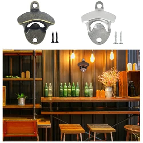 ANSLYQA Bottle Opener Wall Mounted, Vintage Beer Bottle Opener with Screws for Bars KTV Hotels Homes, (16 Pack, Bronze) 5