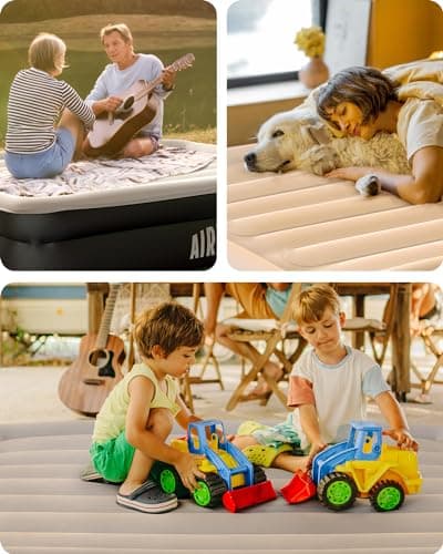 Airefina Air Mattress Full with Built in Pump for Guest Ungraded Blow Up Inflatable Mattress Type-0 Technology Air Coil 18" Full Size Airbed 3-Min Self Inflating with Carrying Bag Colchones Inflables 7