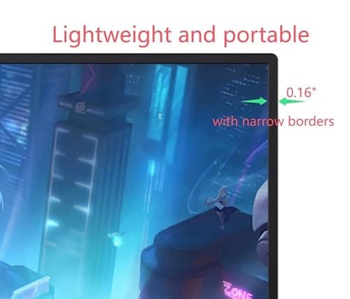 TONTRU 15.6" Portable Monitor Full HD 1080p, USB-C & HDMI Connectivity, Ultra-Slim Design, Built-in Speakers, Compatible with Laptop, PC, Gaming Consoles 8