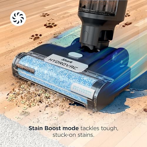 Shark | Wet Dry Vacuum Cleaner | Vacuum and Mop Combo | HydroVac MessMaster | 3-in-1 Self-Cleaning + Powerful Suction | 2 Brushrolls & 2 Solutions Included | Hardwood Floor & Area Rug Cleaner | AW261 7