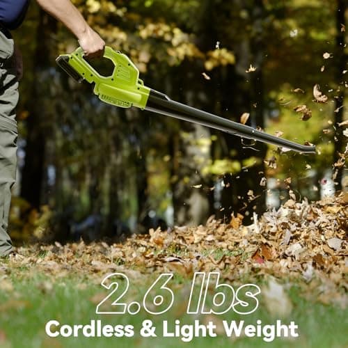 Leaf Blower Cordless with 2 Battery and Charger, 130MPH 180CFM High Speed Leaf Blower with 2 Tubes, 20V Electric Leaf Cleaner, Lightweight Handheld Blowers for Lawn Care, Patio, Garden, House, Depot 6