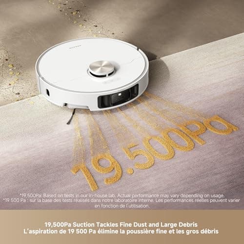 DREAME L50 Ultra Robot Vacuum and Mop White, 19,500Pa Suction, with Auto-Empty and Mop Self-Cleaning, Precise Obstacle Avoidance, HyperStream Detangling DuoBrush 5