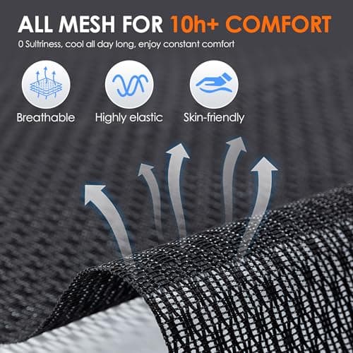 GABRYLLY Ergonomic Mesh Office Chair, Adjustable Home Desk Chair with Folding Armrest, 2D Headrest, Soft Seat and PU Wheel, Black Swivel Task Chair for Office, Business, Student (GY1108) 8