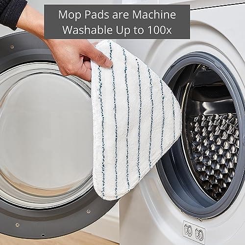 True & Tidy Multi-Surface Steam Mop with Machine Washable Microfiber Pads, Carpet Glider, Water Cup, Compatible with Most Floor Types, 1300watts (Steam Mop, Gray) 5