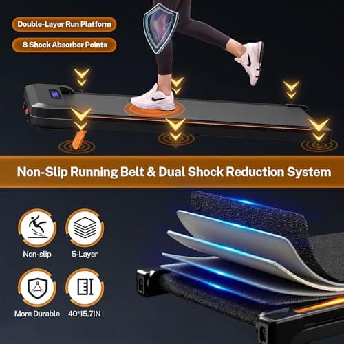 Walking Pad with Incline, Under Desk Portable Foldable Treadmill for Home Office, Walking Pad 4 in 1 for Walking Running, 2.5HP Compact Small Treadmill with Remote Control 5