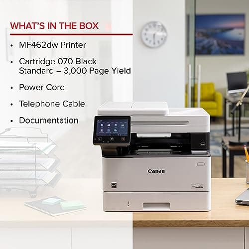 Canon imageCLASS MF462dw - Monochrome, Duplex Wireless Laser Printer, All-in-One with Scanner, Copier, Fax, Home or Office, Auto Document Feeder, Mobile Ready, 3 Year Limited Warranty, 37 PPM, White 7