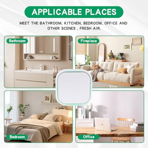 2 Pack Negative Ion Air Purifier With Night Light,Air Ionizers for Home Quiet and Portable Plug in Air Purifier for Bedroom Pet Toilet Kitchen and Office(2) 7