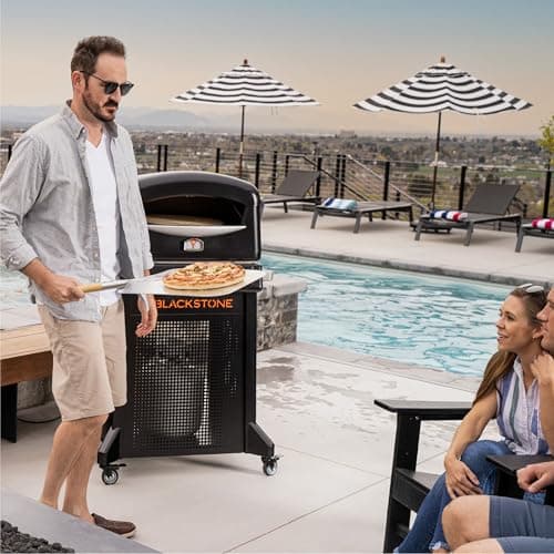 Blackstone Propane Pizza Oven with Stand, 2-Stone Tech with 15-in Rotating Cordierite Stone and Detachable Base 7