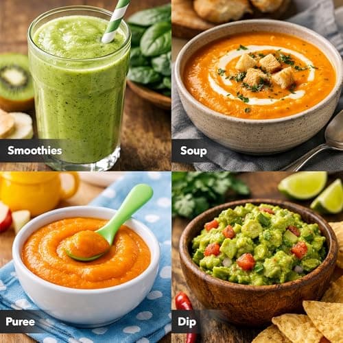 OVENTE Immersion Hand Blender, 300W Corded Electric Handheld Stick Mixer with 2 Mixing Speeds and Stainless Steel Blades for Smoothies, Purees & Baby Food, Black HS560B 5