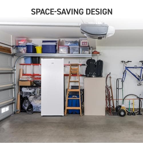 Commercial Cool Upright Freezer, Stand Up Freezer 6 Cu Ft with Reversible Door, White 6