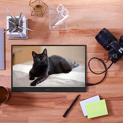 acer Portable Monitor PM181Q Abmiux 17.3" 1080P FHD IPS Gaming | Ultra Slim Portable Design | External Monitor for Laptop PC/Mac | Speakers | 1 x USB 3.1 Type-C Port, 1 x Mini HDMI & 1 x Audio Out 5
