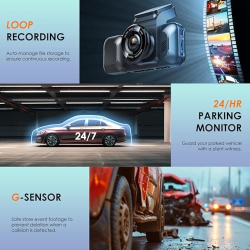 RexingUSA 4K 3-Channel Dash Cam with Wi-Fi, GPS, Voice Control, G-Sensor, and Loop Recording – Super Capacitor, 170° Wide Angle, 32GB MicroSD Included 5